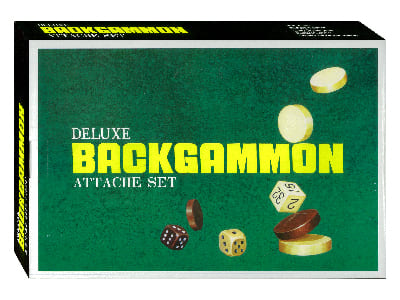BACKGAMMON 15" GRAY VINYL BACKGAMMON 15" GRAY VINYL