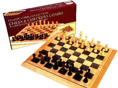CHESS & CHECKERS,16" BEVEL EDG CHESS & CHECKERS,16" BEVEL EDG