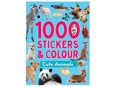 1000 STICKERS & COLOUR ANIMALS