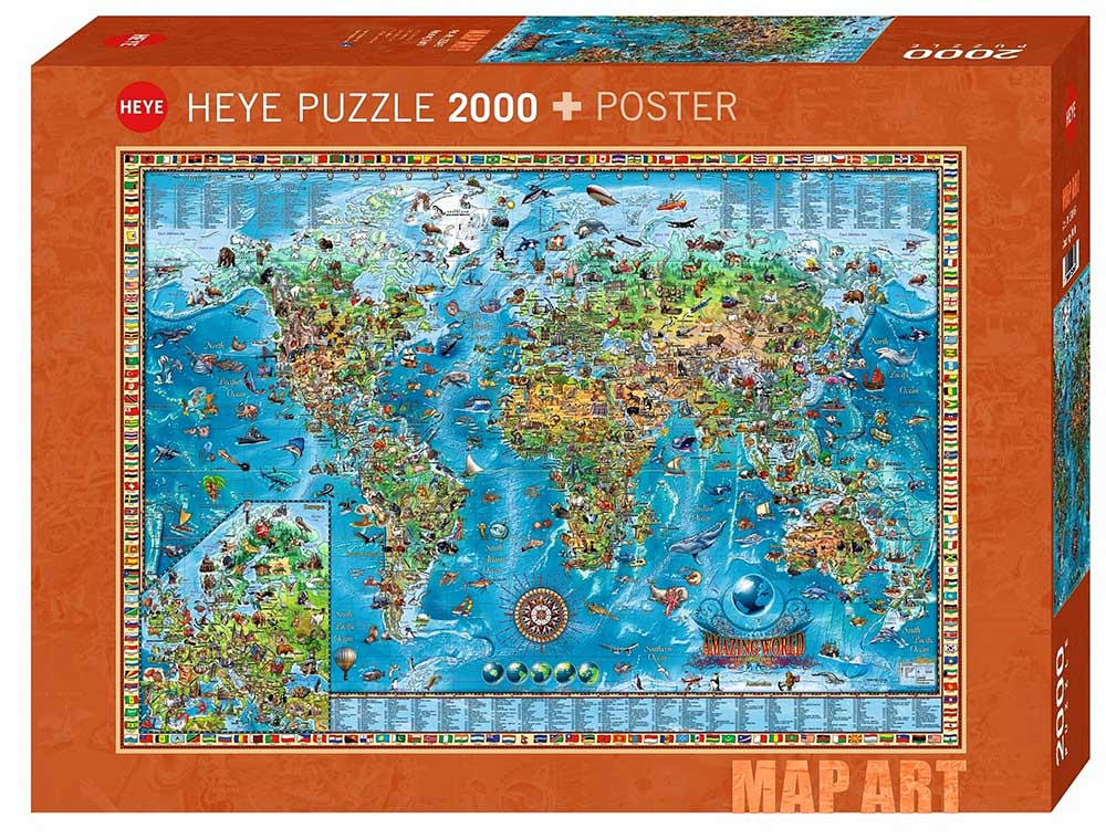 MAP ART, AMAZING WORLD 2000pc
