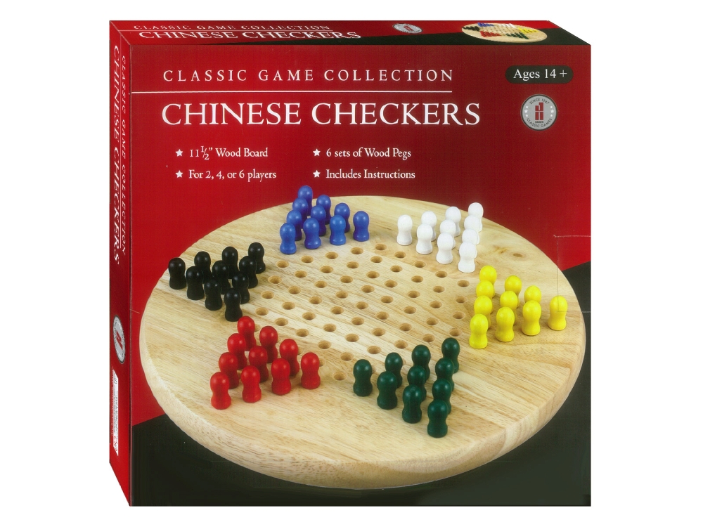 CHINESE CHECKERS,Wood Pegs