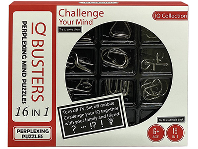 IQ BUSTERS 16 WIRE PUZZLES RED