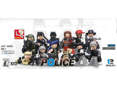 COPS & ROBBERS MINIFIGURES (12 COPS & ROBBERS MINIFIGURES (12