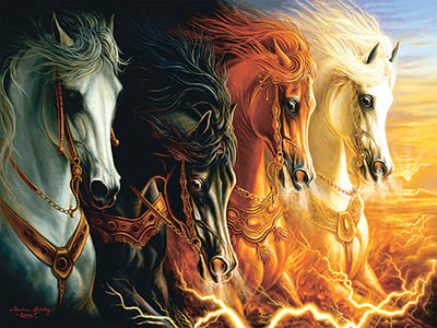 4 HORSES OF APOCALYPSE 1000pc