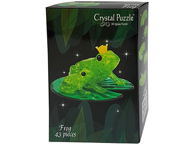 3D FROGS, GREEN, CRYSTAL PUZZL