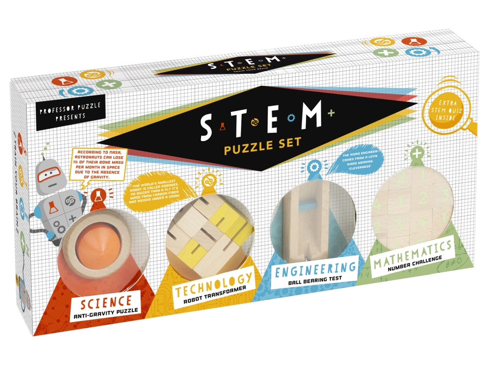 S.T.E.M. PUZZLE, WOOD SET OF 4 S.T.E.M. PUZZLE, WOOD SET OF 4