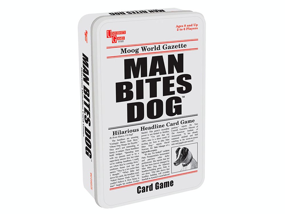 MAN BITES DOG CARD GAME IN TIN MAN BITES DOG CARD GAME IN TIN