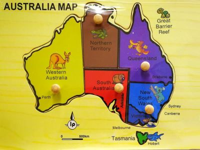 AUSTRALIA MAP WOODEN PUZZLE