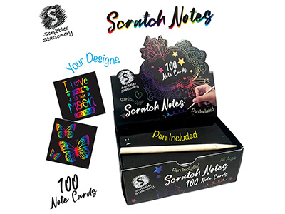 RAINBOW SCRATCH NOTES (100card