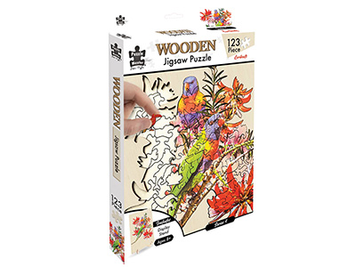 LORIKEETS WOODEN JIGSAW 123pc LORIKEETS WOODEN JIGSAW 123pc