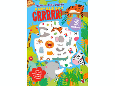 ANIMALS SAY GR! PUFFY STICKERS