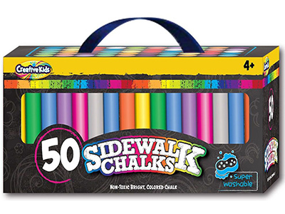50 SIDEWALK CHALKS IN BOX