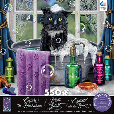 NIGHT SPIRIT KITTEN BATH 550pc