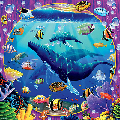 UNDERSEA HUMPBACK WHALES 550pc