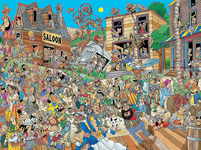 COMIC CROWDS BANK ROBBERS 550p