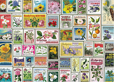 STAMPS FLOWER STAMPS 1000pc
