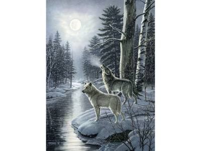 WOLVES BY MOONLIGHT 1000pc