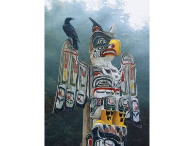 TOTEM POLE IN THE MIST 1000pc