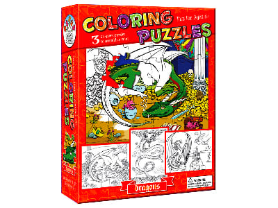 COLOURING PUZZLE DRAGONS COLOURING PUZZLE DRAGONS
