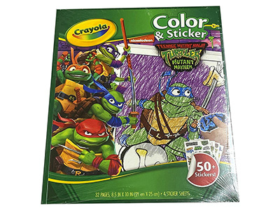 TMNT COLOUR AND STICKER