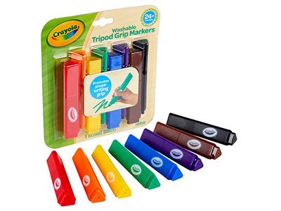 TRIPOD GRIP MARKERS (8)