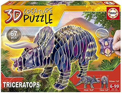 3D CREATURE PUZZLE TRICERATOPS