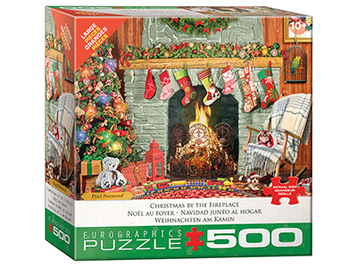 CHRISTMAS BY FIREPLACE 500pcXL