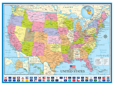 MAP OF THE USA 1000pc