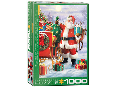 SANTA WITH SLED 1000pc