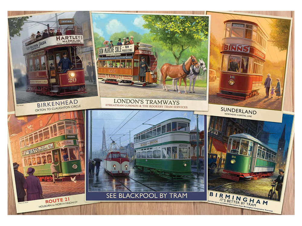 VINTAGE TRAMS 1000pc