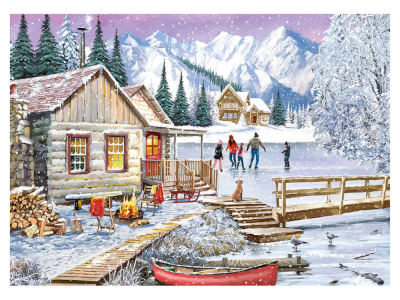 WINTER AT THE CABIN 1000pc