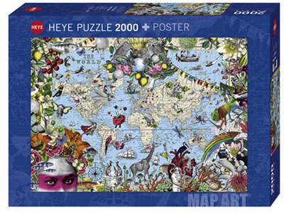 MAP ART, QUIRKY WORLD 2000pc