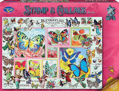 STAMP & COLLAGE BUTTERFLIES