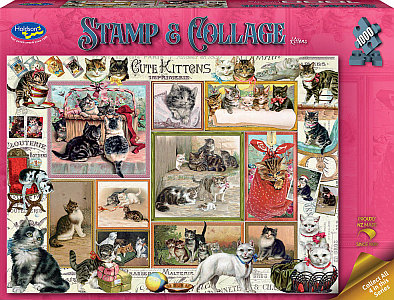 STAMP & COLLAGE KITTENS 1000pc
