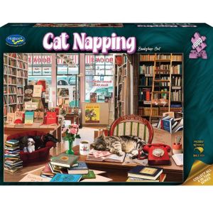 CAT NAPPING BOOKSHOP CAT 1000p