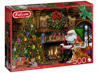 SANTA BY THE FIREPLACE 500pc