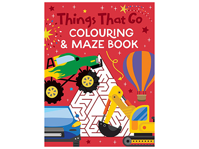 THINGS THAT GO COLOURING MAZES