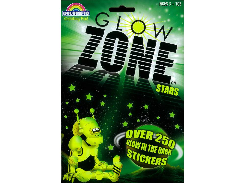 GLOW ZONE STARS 250 STICKERS