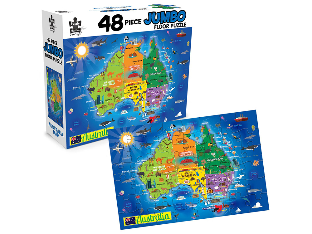 AUSTRALIAN MAP JUMBO FLOOR PUZ - Click Image to Close