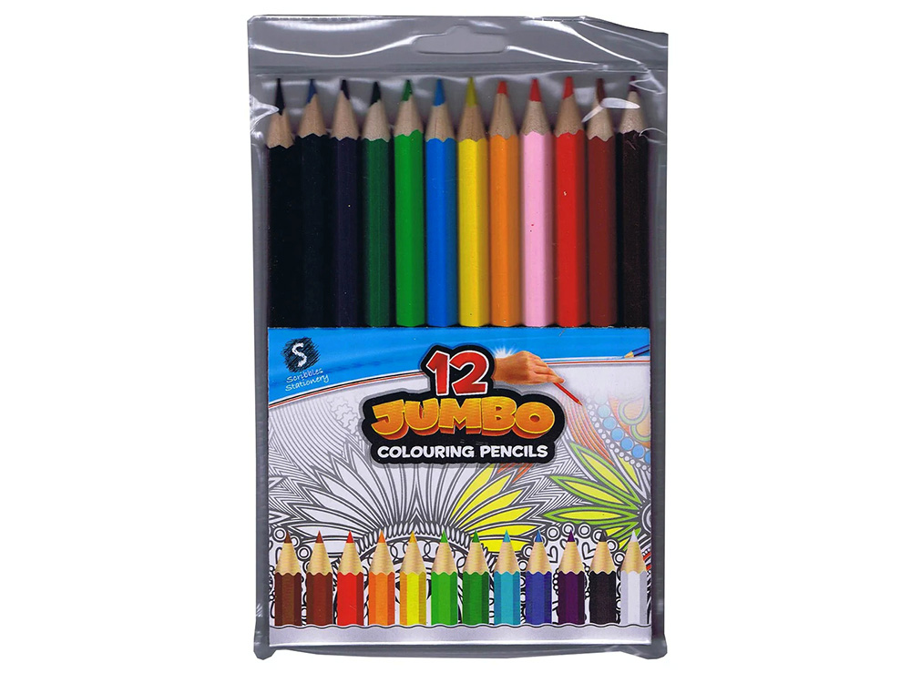 JUMBO COLOURING PENCILS (12)