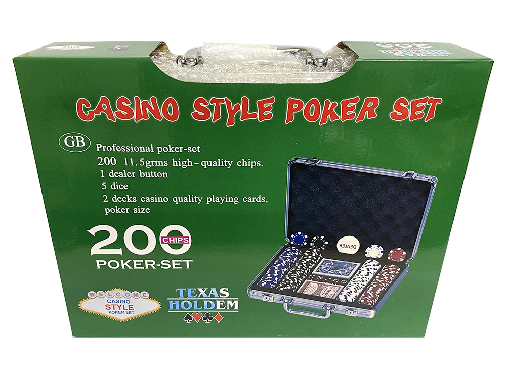 POKER SET CASINO STYLE 200chip