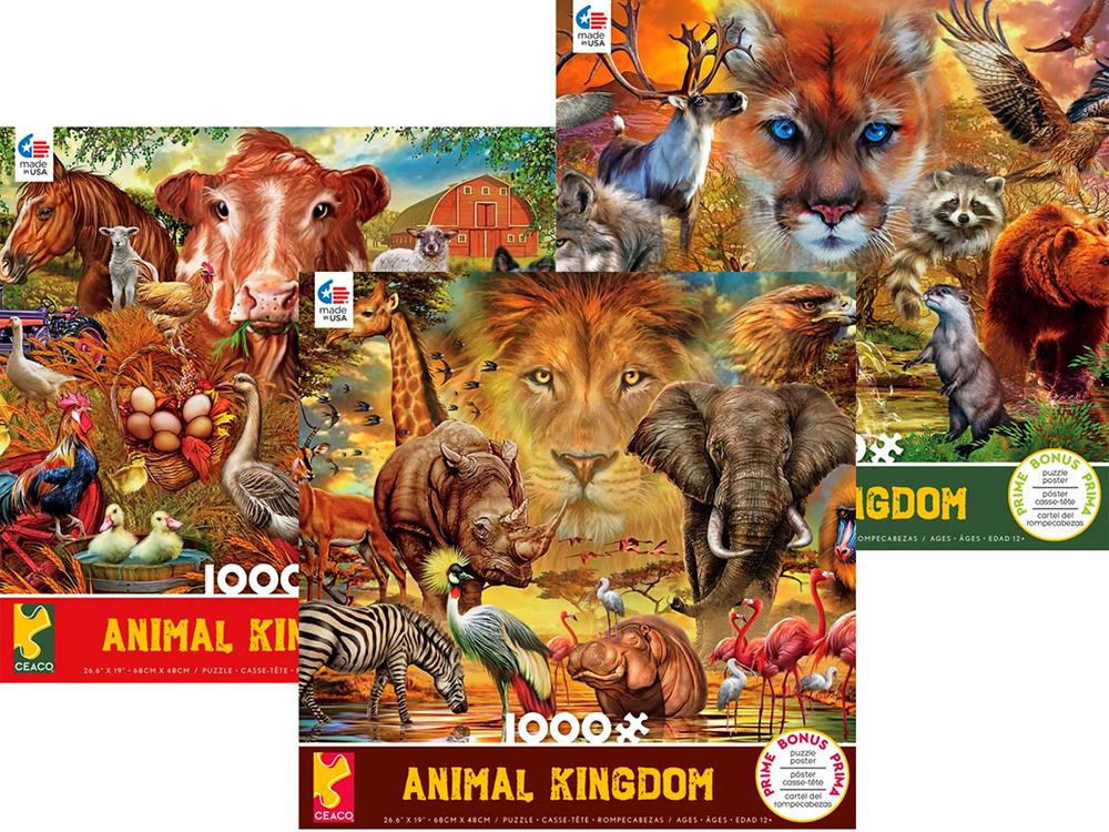 ANIMAL KINGDOM 1000pc Asstd