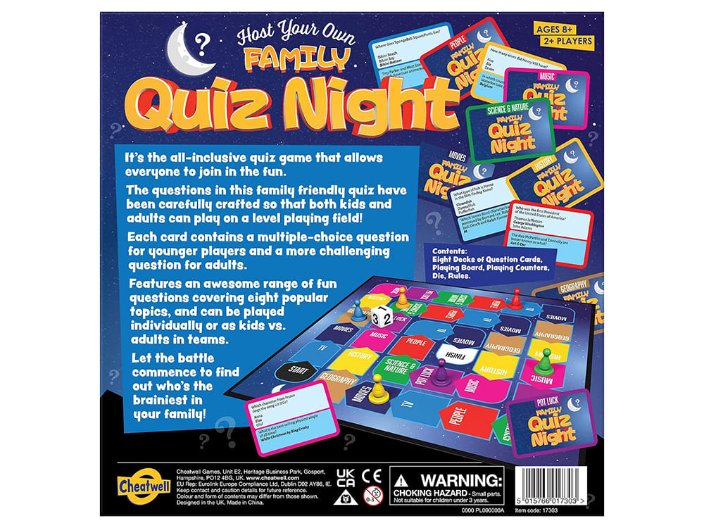 FAMILY QUIZ NIGHT BOARD GAME - Click Image to Close