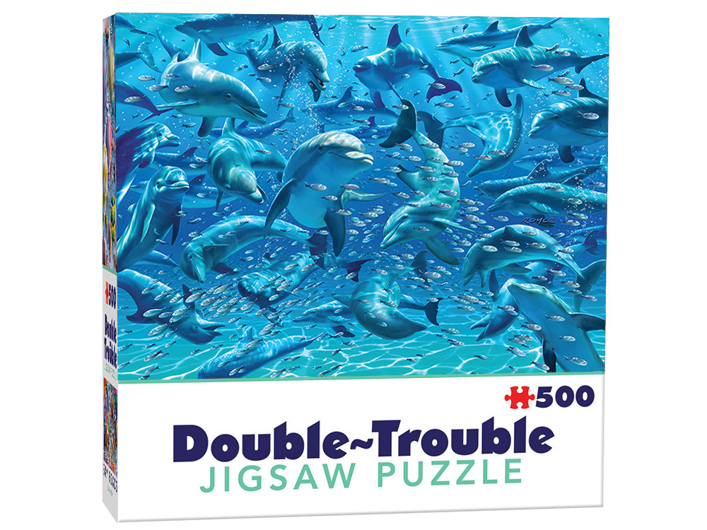 DOUBLE-TROUBLE 500pc DOLPHINS