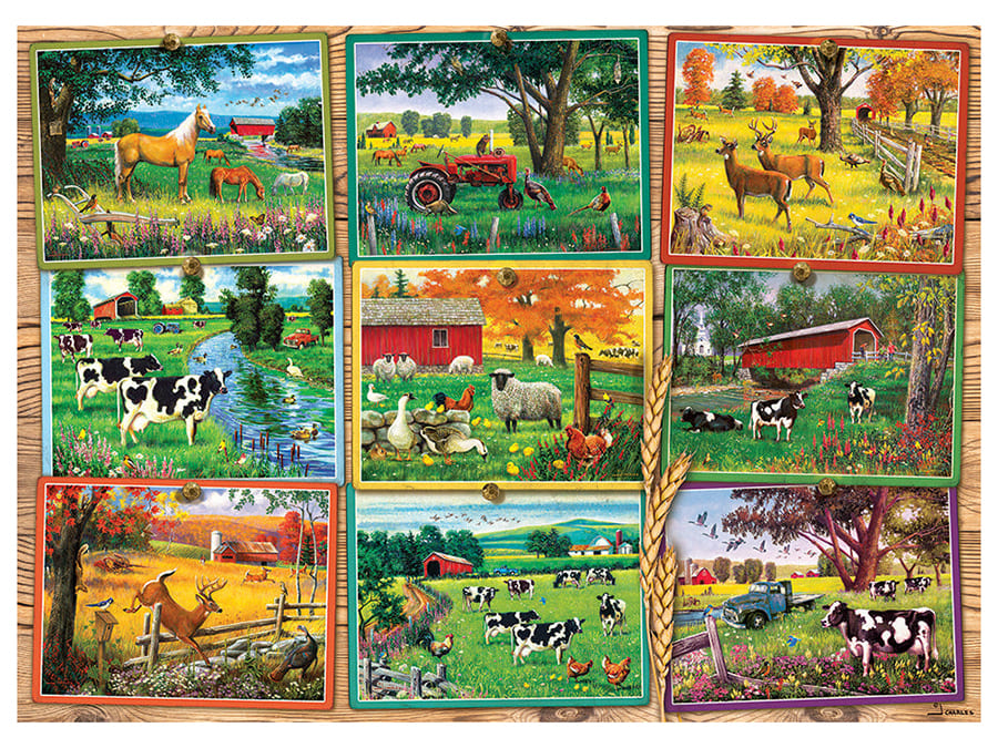 POSTCARDS FROM THE FARM 1000pc - Click Image to Close