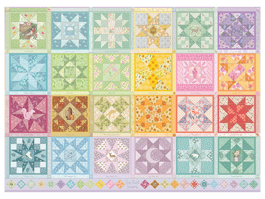STAR QUILT SEASONS 1000pc - Click Image to Close