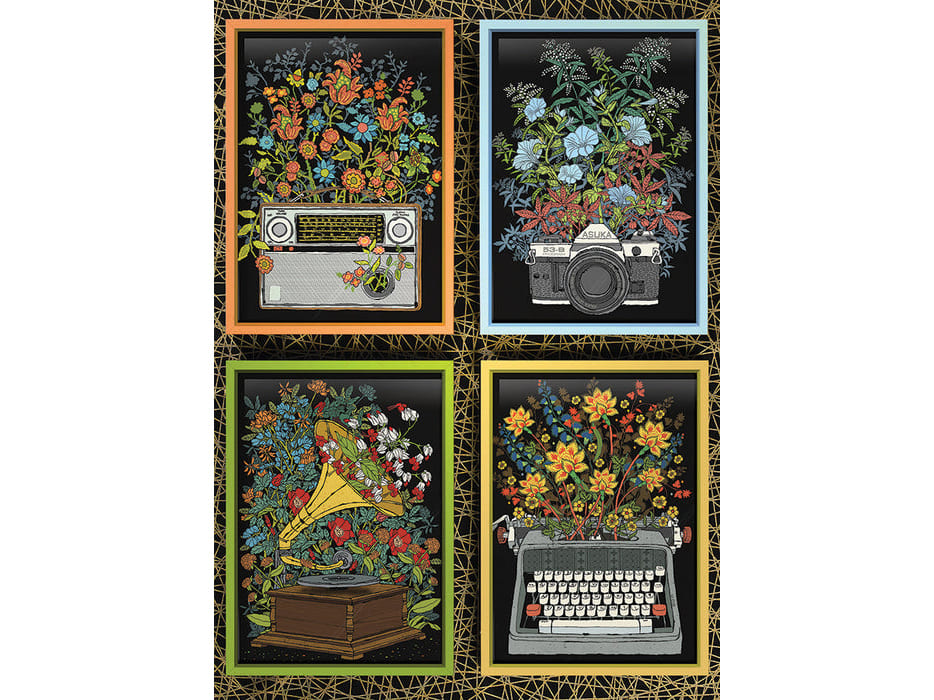 FLORAL OBJECTS 1000pc - Click Image to Close