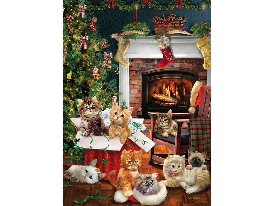 CHRISTMAS KITTENS 1000pc - Click Image to Close