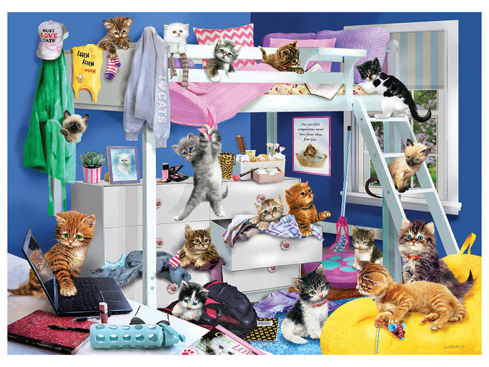 KITTEN SLUMBER PARTY 1000pc - Click Image to Close