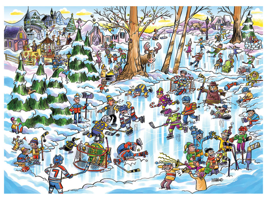 DOODLETOWN HOCKEY TOWN 1000pc - Click Image to Close